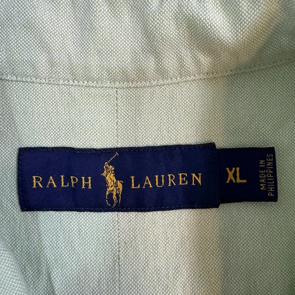 RALPH LAUREN Mint Light Green Long Sleeve Button-Down Shirt Size XL
